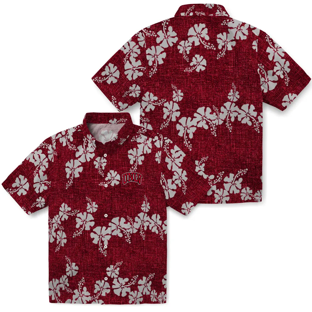 UNLV Rebels Hawaiian Shirt - 50th State Flower | Hula Hawaiian Shirts