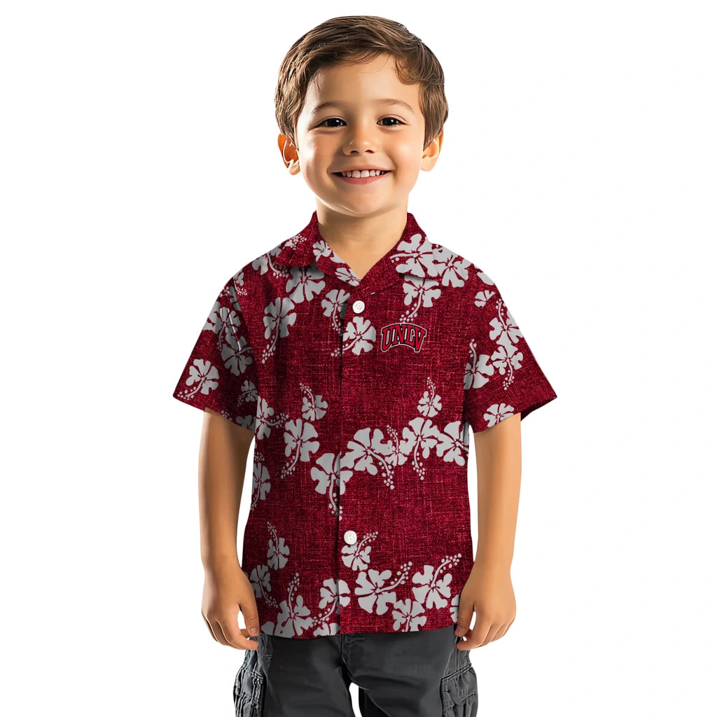 UNLV Rebels Hawaiian Shirt - 50th State Flower | Hula Hawaiian Shirts