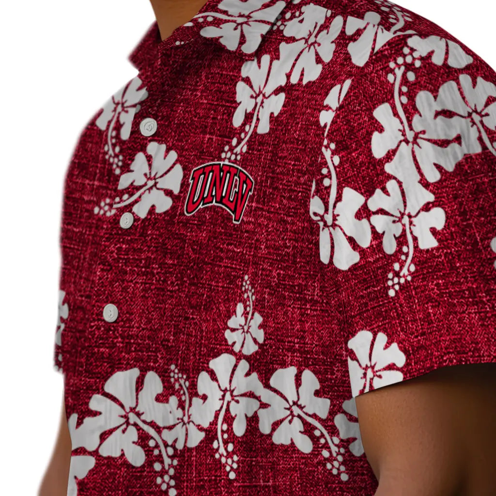 UNLV Rebels Hawaiian Shirt - 50th State Flower | Hula Hawaiian Shirts