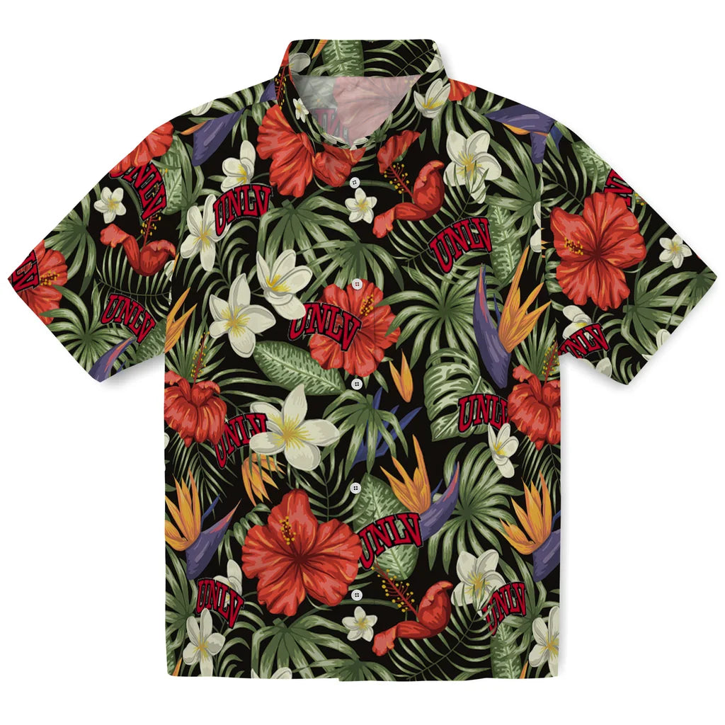 UNLV Rebels Hawaiian Shirt - Hawaii Floral Hibiscus | Hula Hawaiian Shirts