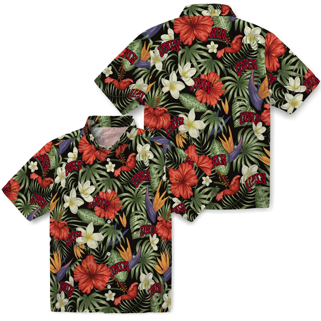 UNLV Rebels Hawaiian Shirt - Hawaii Floral Hibiscus | Hula Hawaiian Shirts