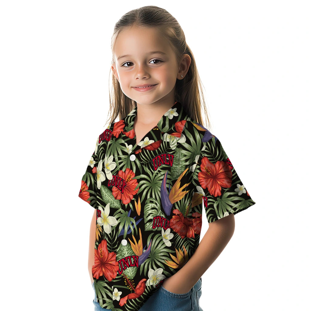 UNLV Rebels Hawaiian Shirt - Hawaii Floral Hibiscus | Hula Hawaiian Shirts