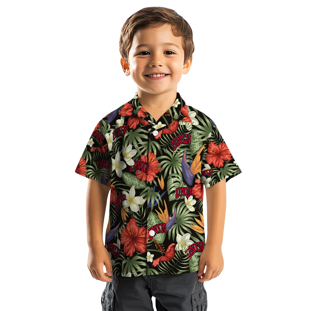 UNLV Rebels Hawaiian Shirt - Hawaii Floral Hibiscus | Hula Hawaiian Shirts