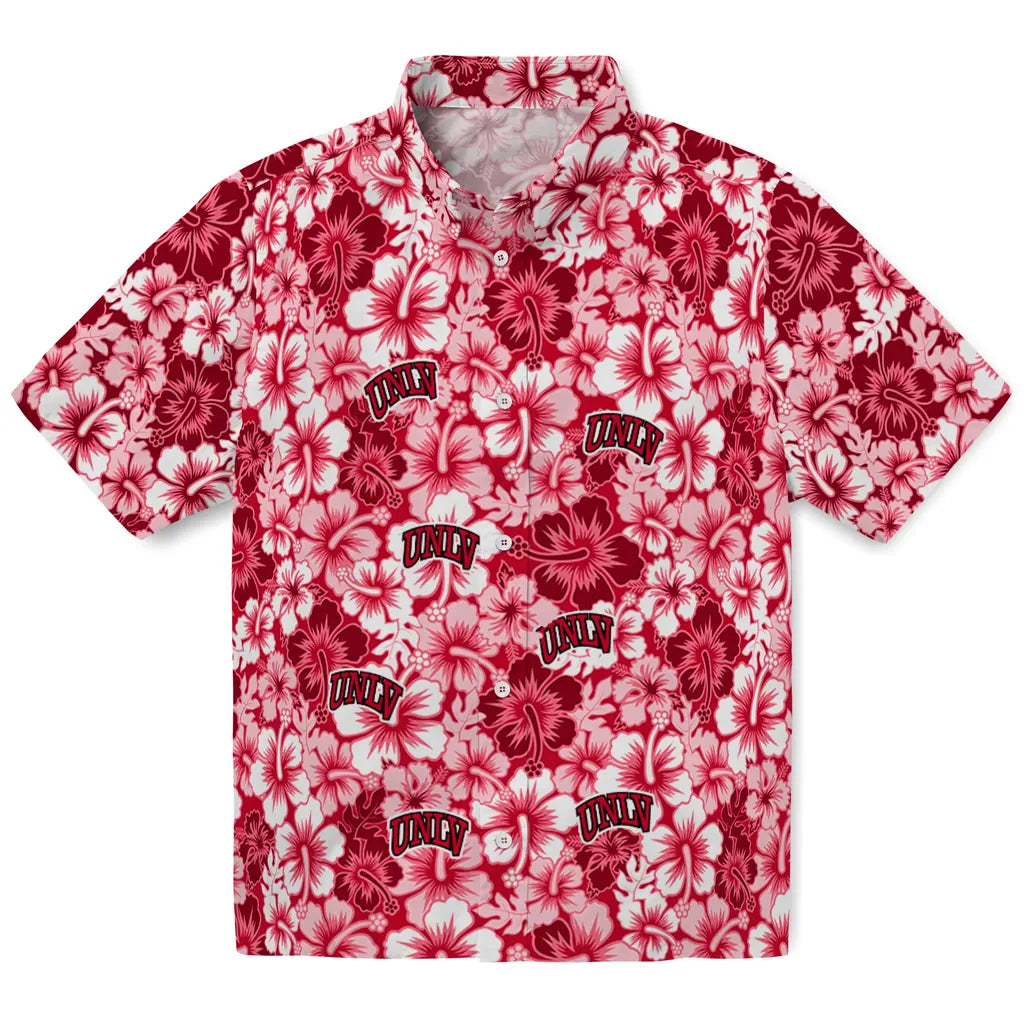 UNLV Rebels Hawaiian Shirt - Hibiscus Blooms | Hula Hawaiian Shirts