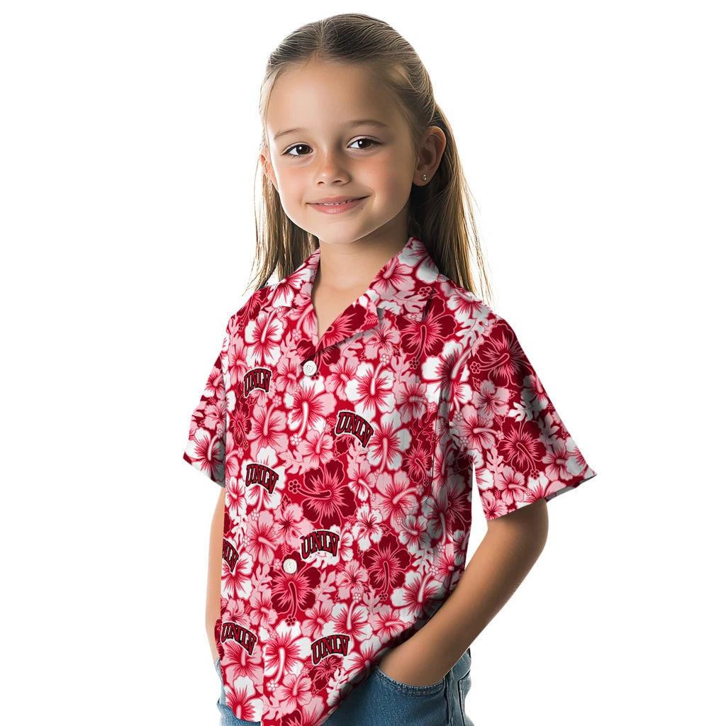 UNLV Rebels Hawaiian Shirt - Hibiscus Blooms | Hula Hawaiian Shirts