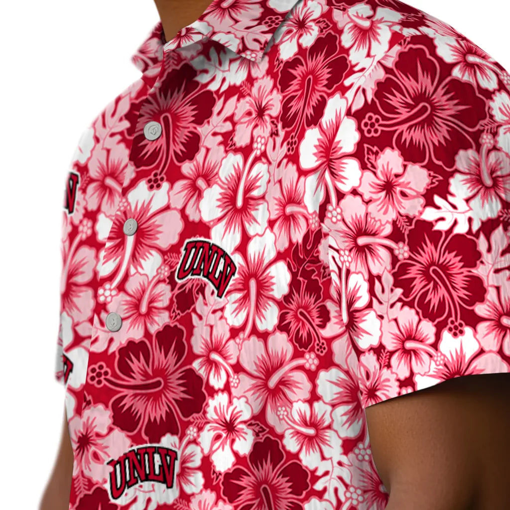 UNLV Rebels Hawaiian Shirt - Hibiscus Blooms | Hula Hawaiian Shirts