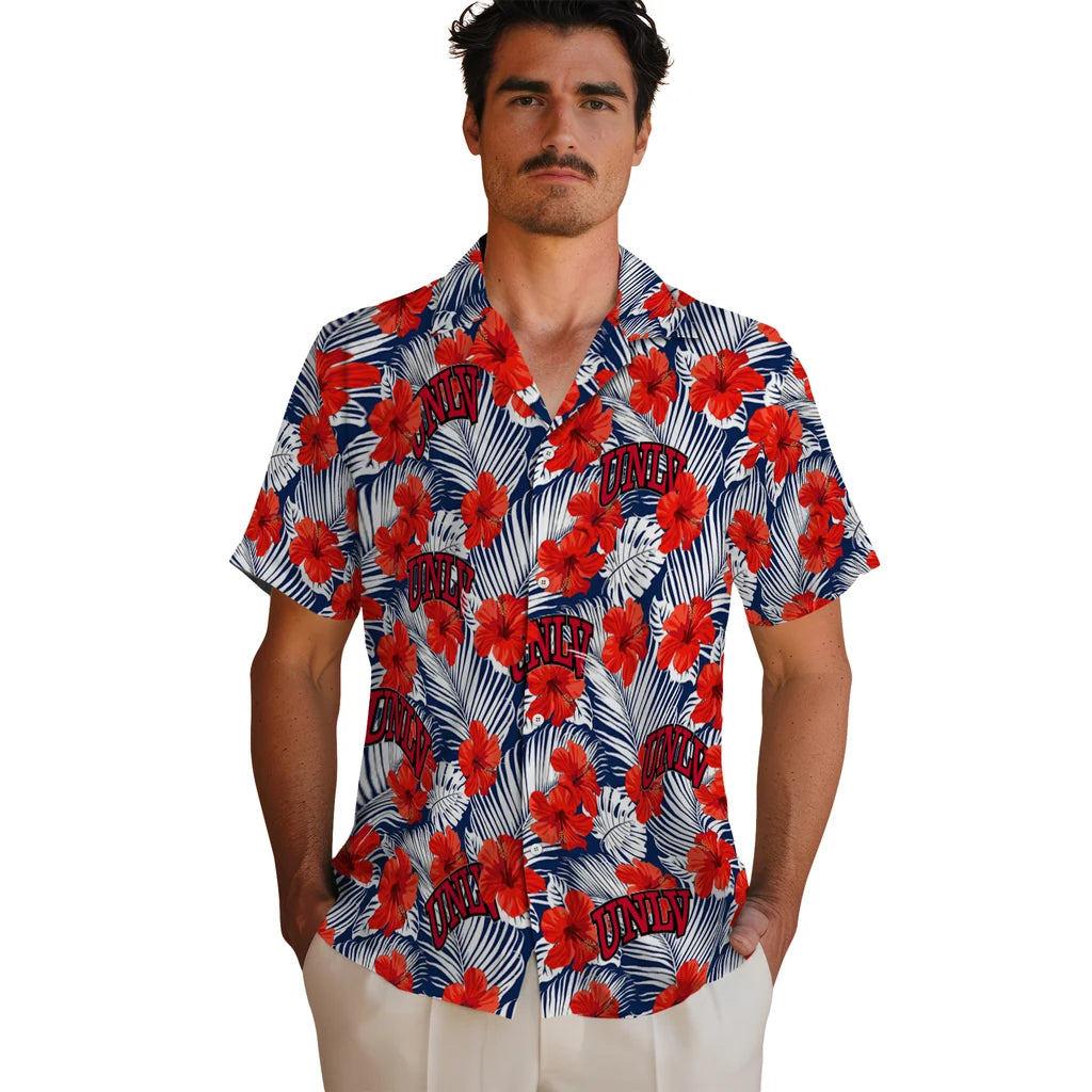 UNLV Rebels Hawaiian Shirt - Hibiscus Fiesta | Hula Hawaiian Shirts
