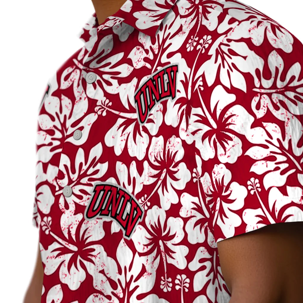 UNLV Rebels Hawaiian Shirt - Hibiscus Motif | Hula Hawaiian Shirts