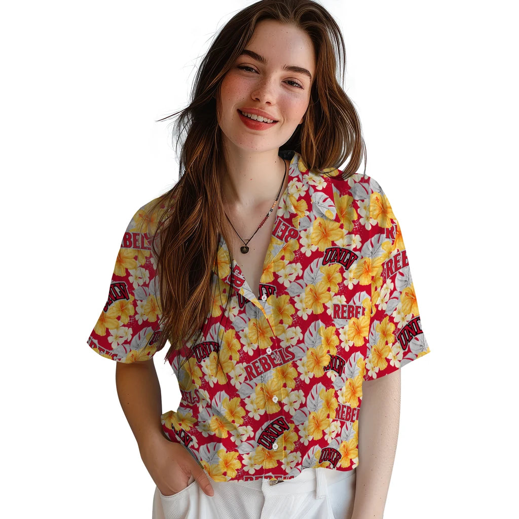 UNLV Rebels Hawaiian Shirt - Hibiscus Tropics | Hula Hawaiian Shirts