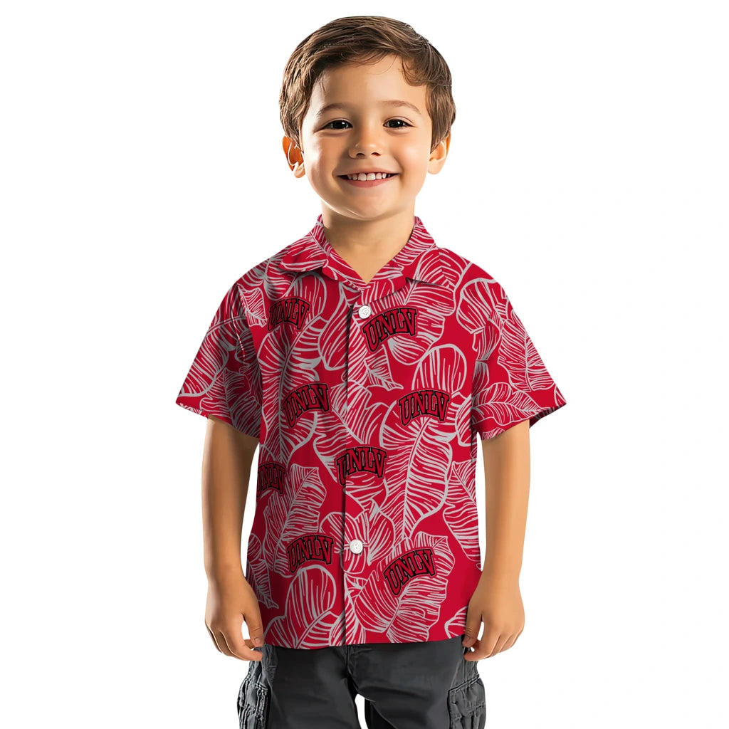 UNLV Rebels Hawaiian Shirt - Leaf Outline | Hula Hawaiian Shirts