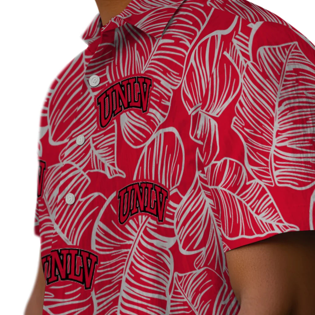 UNLV Rebels Hawaiian Shirt - Leaf Outline | Hula Hawaiian Shirts