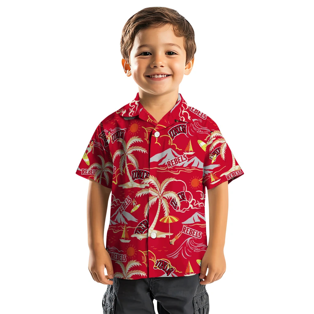 UNLV Rebels Hawaiian Shirt - Palm Tree Island | Hula Hawaiian Shirts