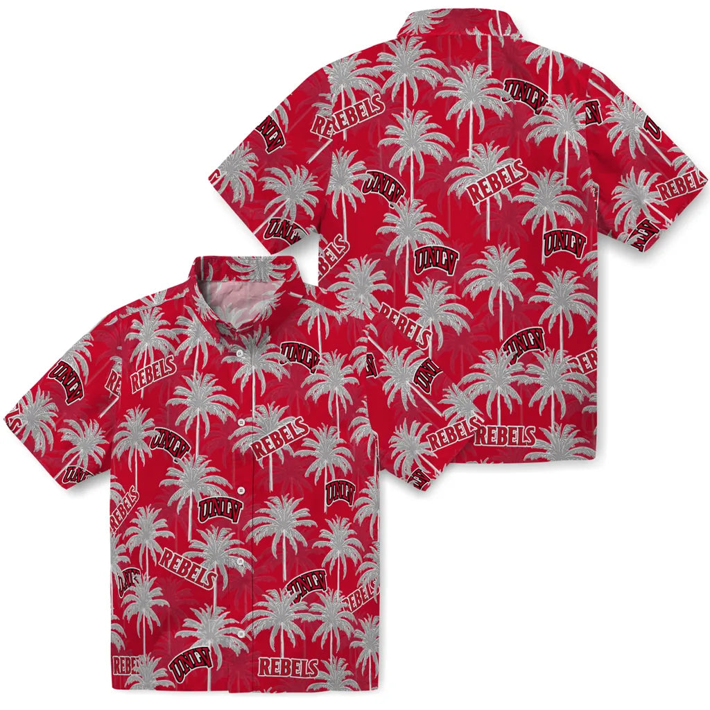 UNLV Rebels Hawaiian Shirt - Palm Tree Motif | Hula Hawaiian Shirts