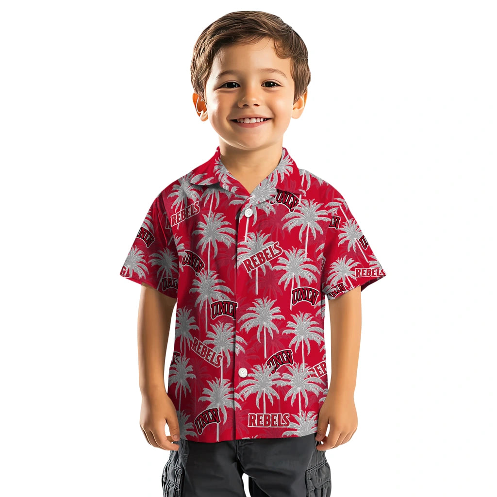 UNLV Rebels Hawaiian Shirt - Palm Tree Motif | Hula Hawaiian Shirts