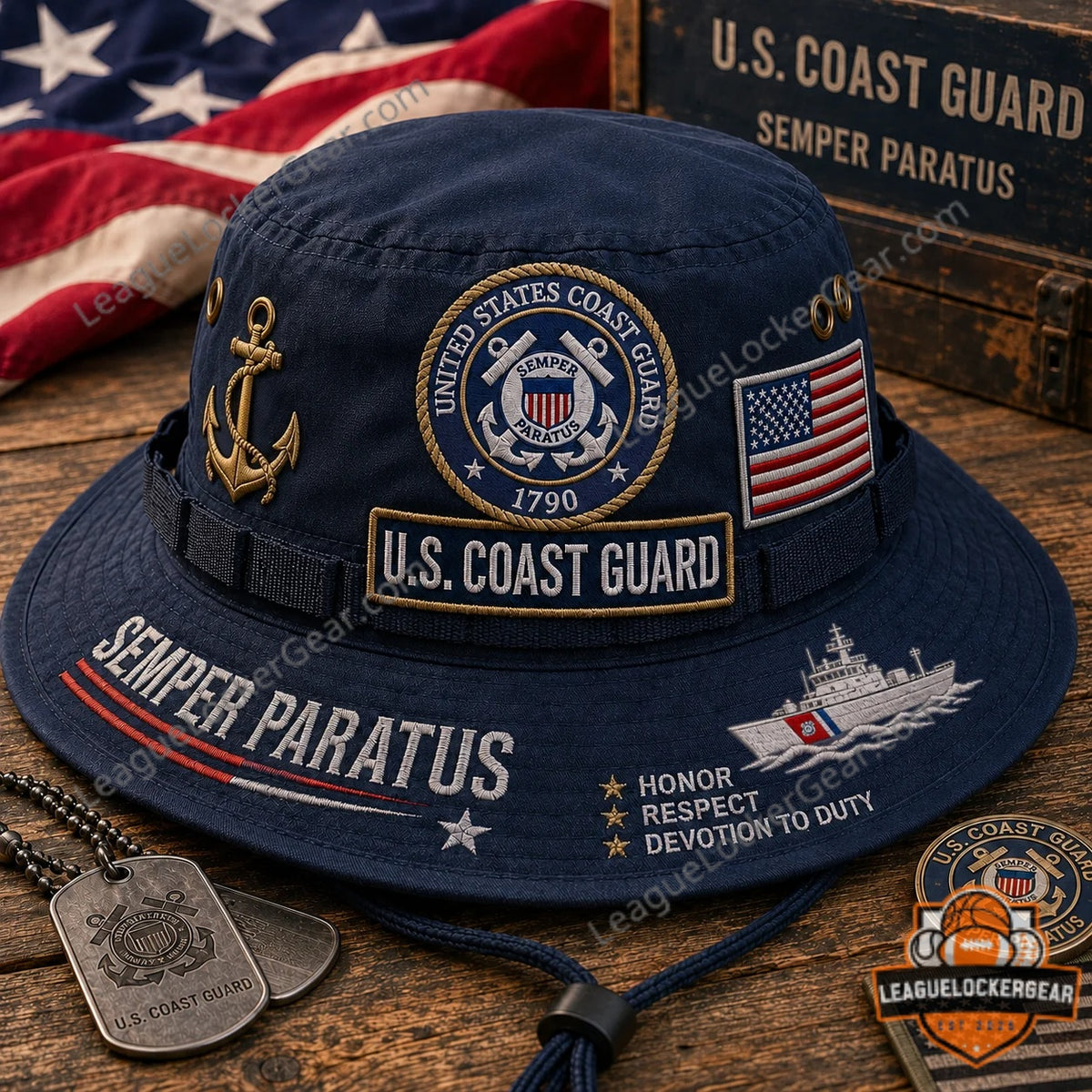 U.S. Coast Guard Semper Paratus 1790 Bucket Hat - LeagueLockerGear