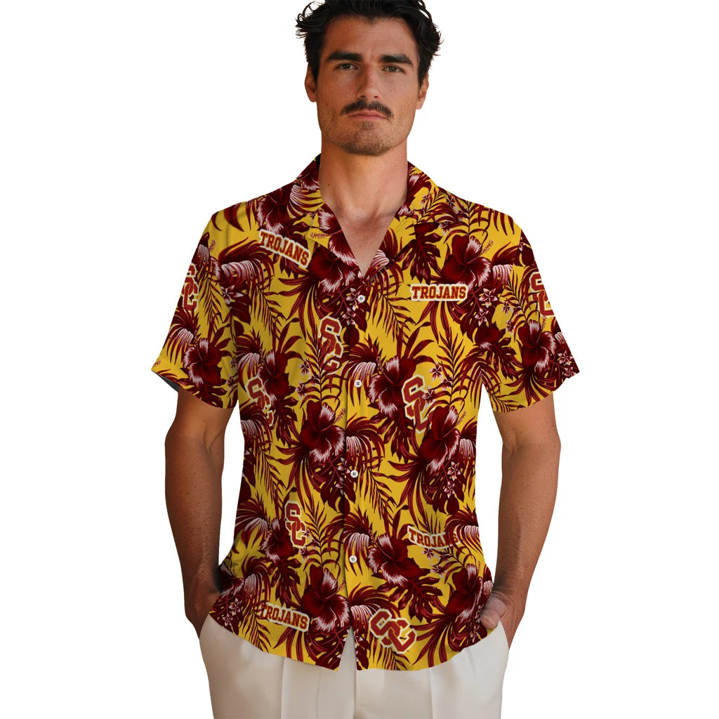 USC Trojans Hawaiian Shirt - Hibiscus Exotic | Hula Hawaiian Shirts