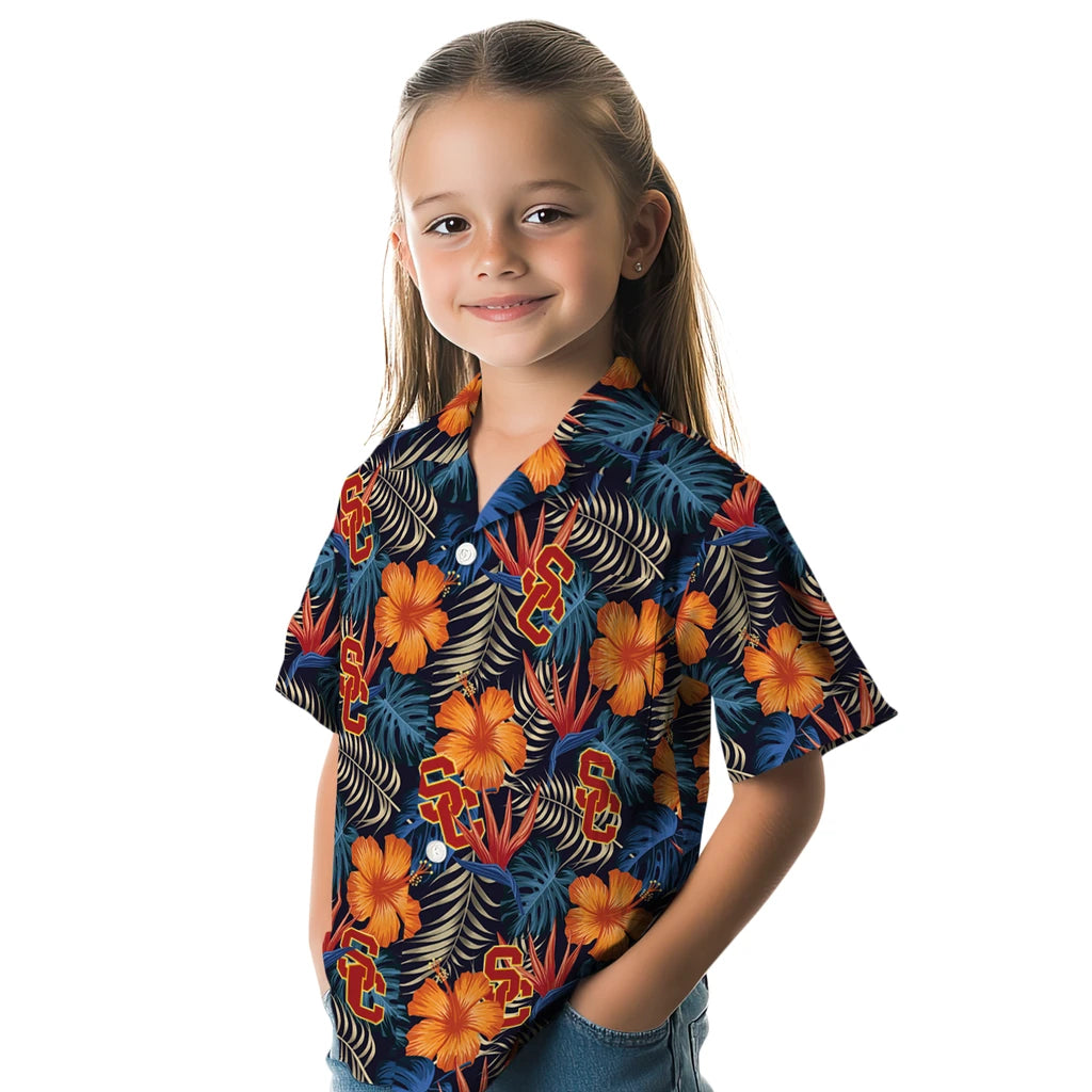 USC Trojans Hawaiian Shirt - Hibiscus Foliage | Hula Hawaiian Shirts