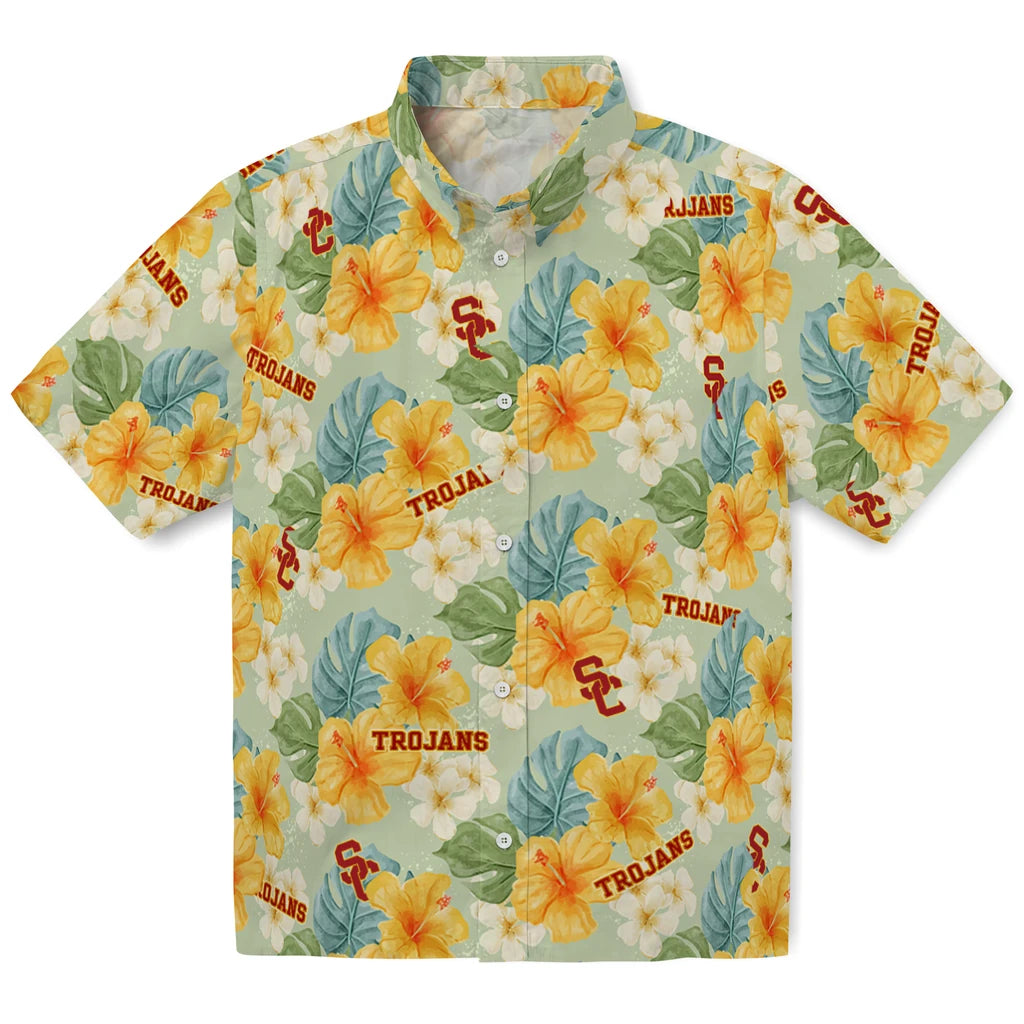 USC Trojans Hawaiian Shirt - Hibiscus Mood | Hula Hawaiian Shirts