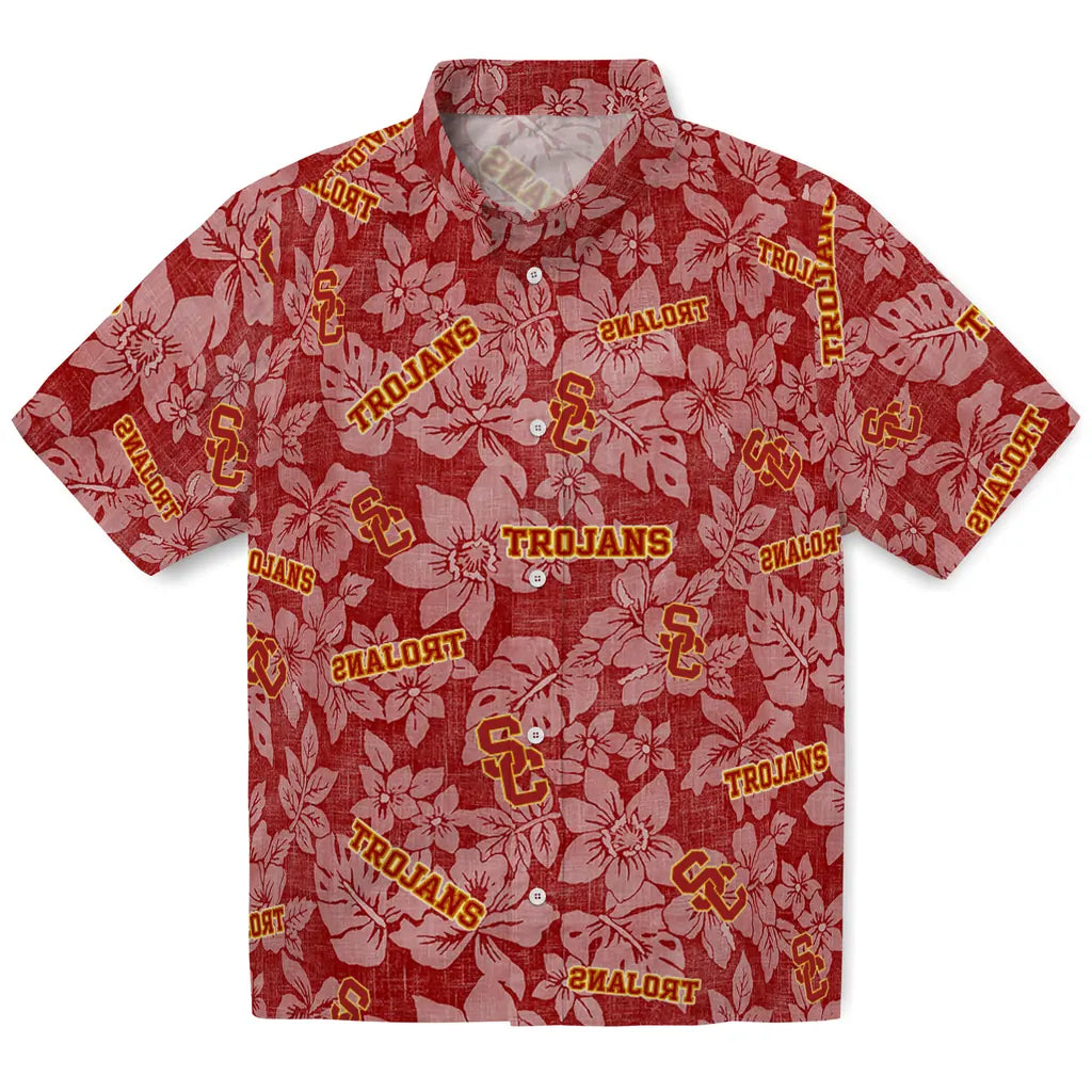USC Trojans Hawaiian Shirt - Hibiscus Oasis | Hula Hawaiian Shirts