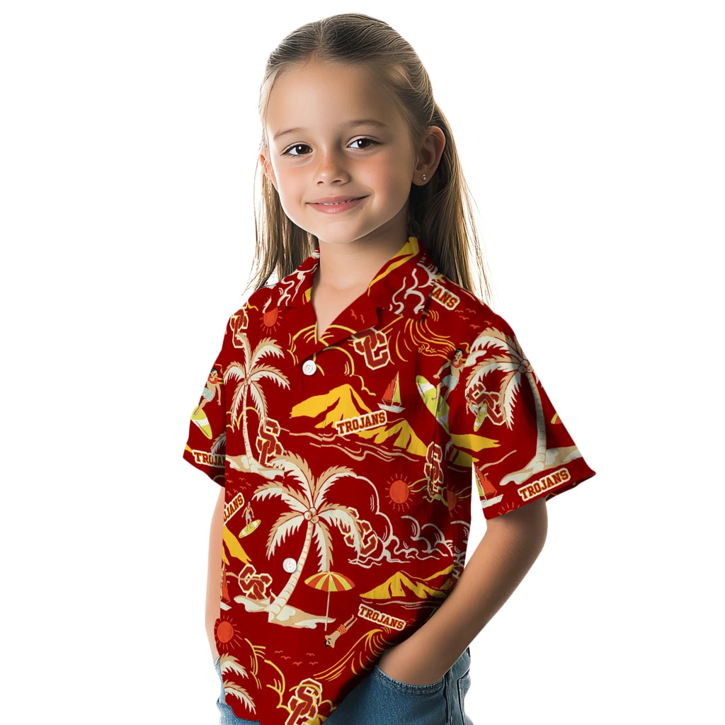 USC Trojans Hawaiian Shirt - Palm Tree Island | Hula Hawaiian Shirts