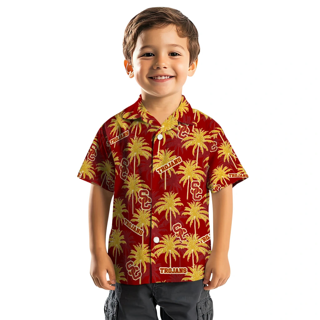 USC Trojans Hawaiian Shirt - Palm Tree Motif | Hula Hawaiian Shirts