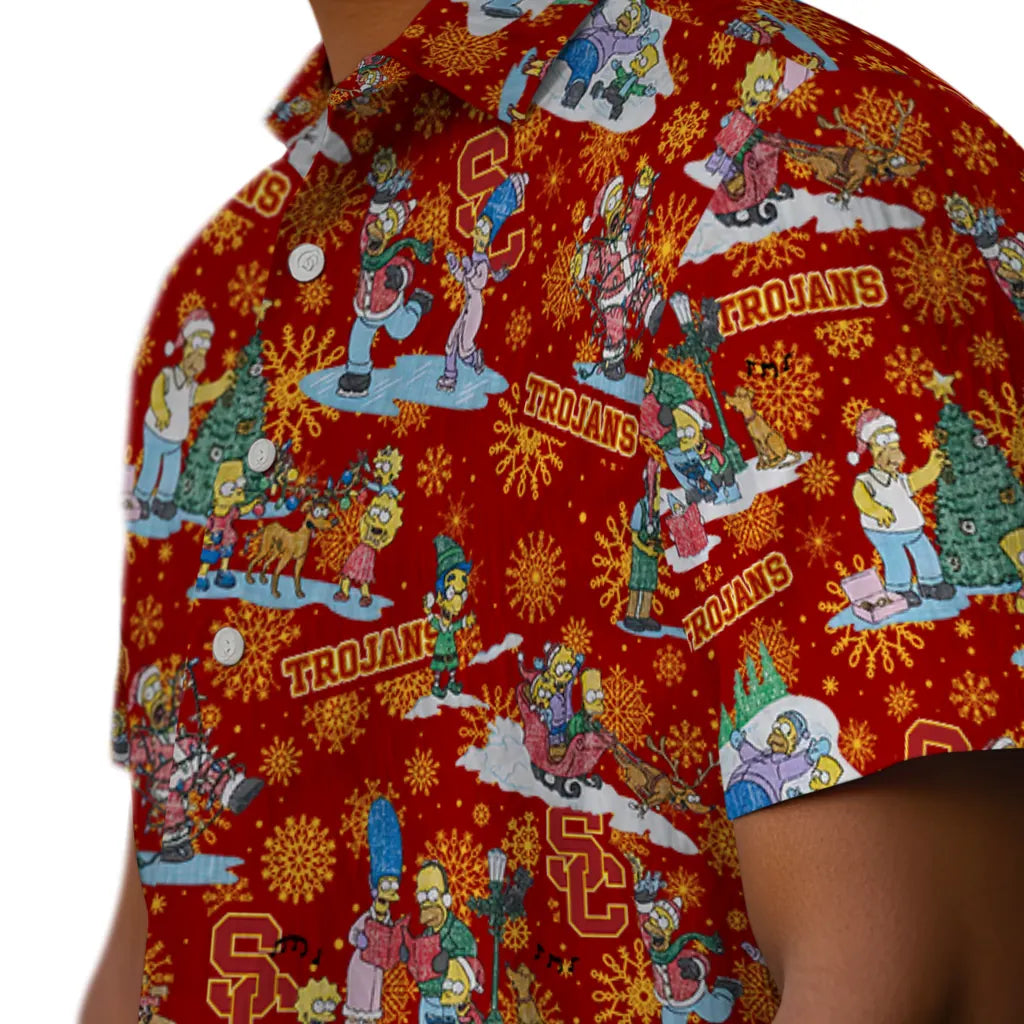 USC Trojans Hawaiian Shirt - Simpsons Christmas | Hula Hawaiian Shirts