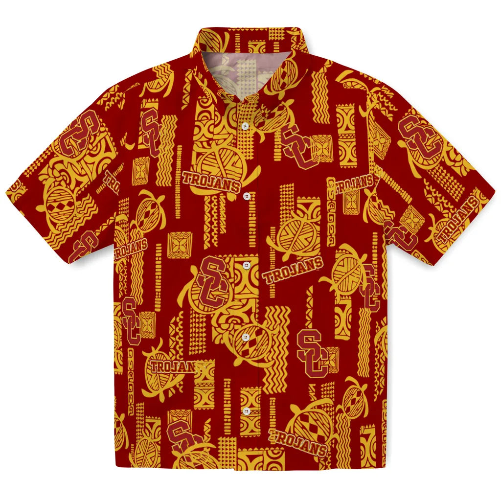USC Trojans Hawaiian Shirt - Turtle Lines | Hula Hawaiian Shirts