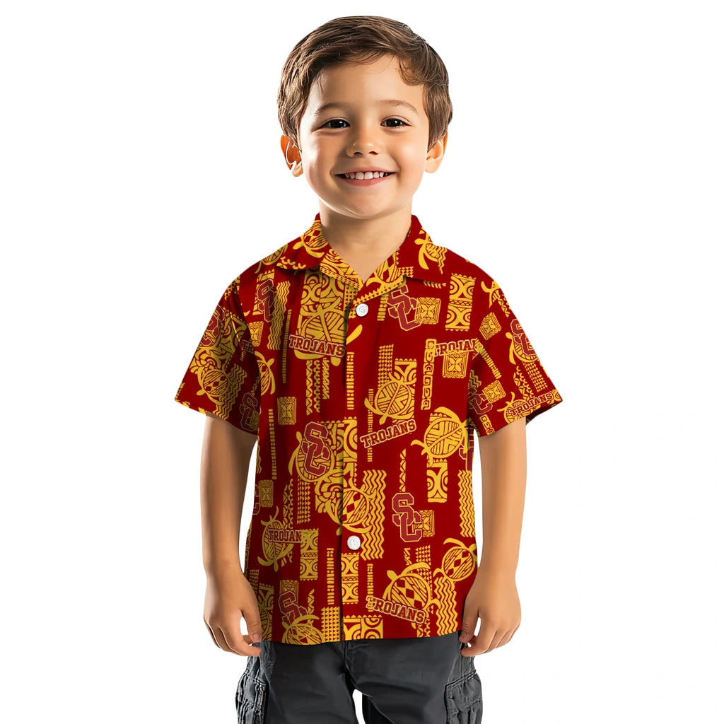USC Trojans Hawaiian Shirt - Turtle Lines | Hula Hawaiian Shirts
