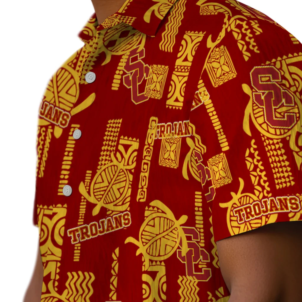 USC Trojans Hawaiian Shirt - Turtle Lines | Hula Hawaiian Shirts