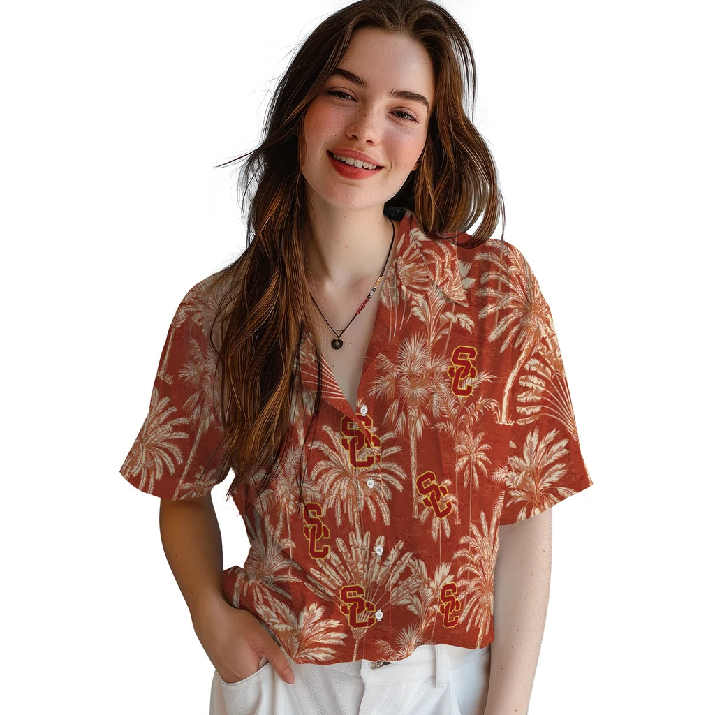 USC Trojans Hawaiian Shirt - Vintage Palm Tree | Hula Hawaiian Shirts