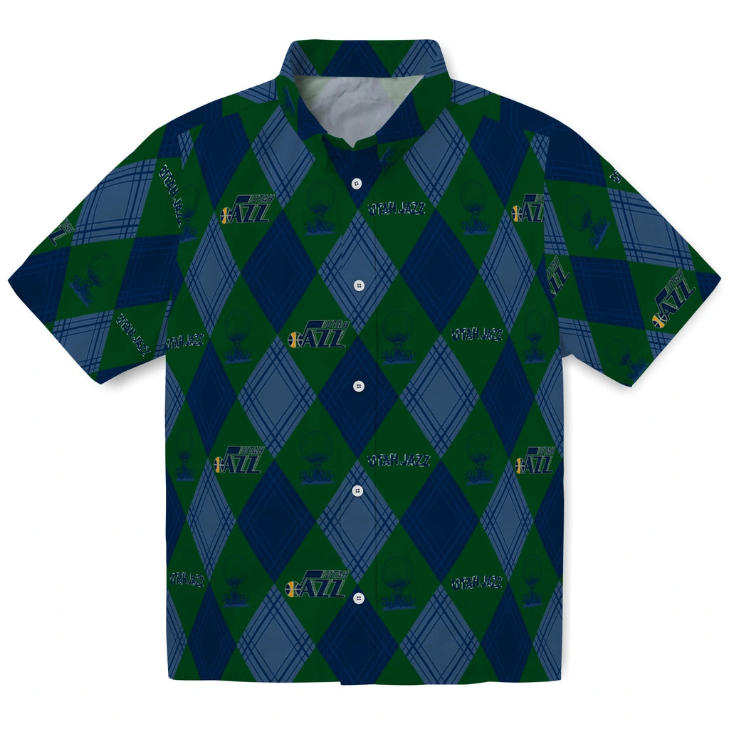 Utah Jazz Hawaiian Shirt - Golfing Plaid | Hula Hawaiian Shirts