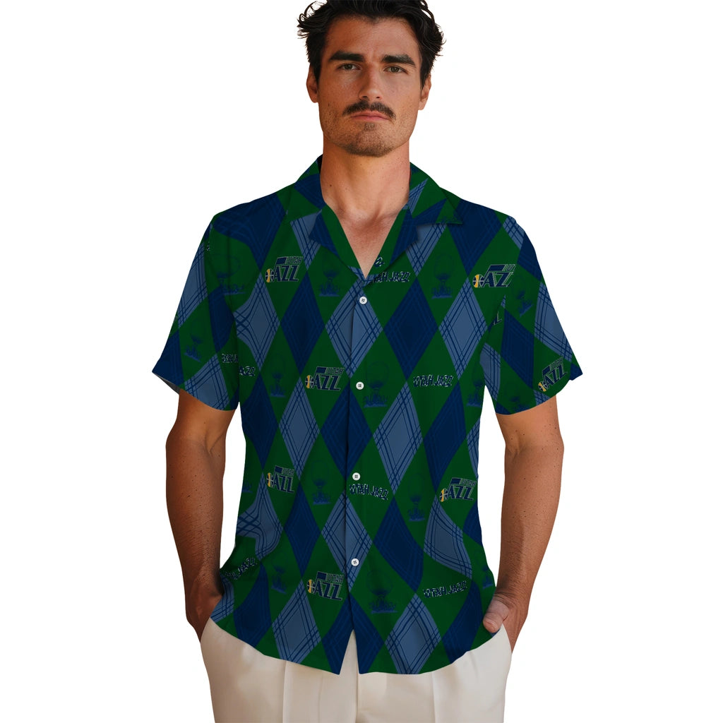 Utah Jazz Hawaiian Shirt - Golfing Plaid | Hula Hawaiian Shirts