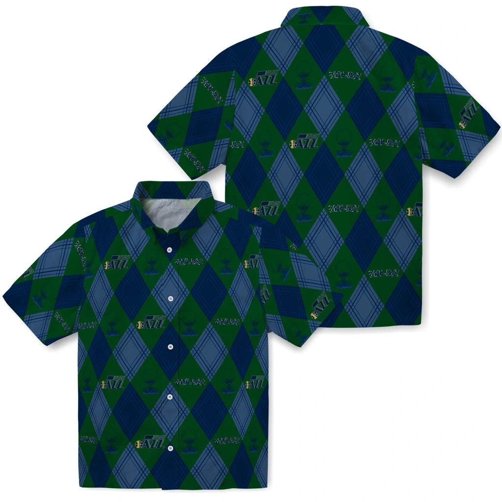 Utah Jazz Hawaiian Shirt - Golfing Plaid | Hula Hawaiian Shirts
