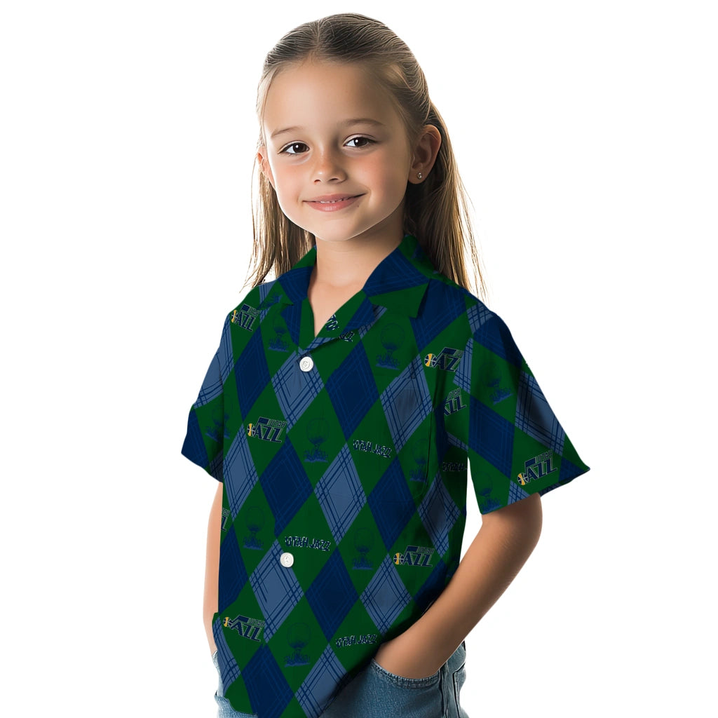 Utah Jazz Hawaiian Shirt - Golfing Plaid | Hula Hawaiian Shirts