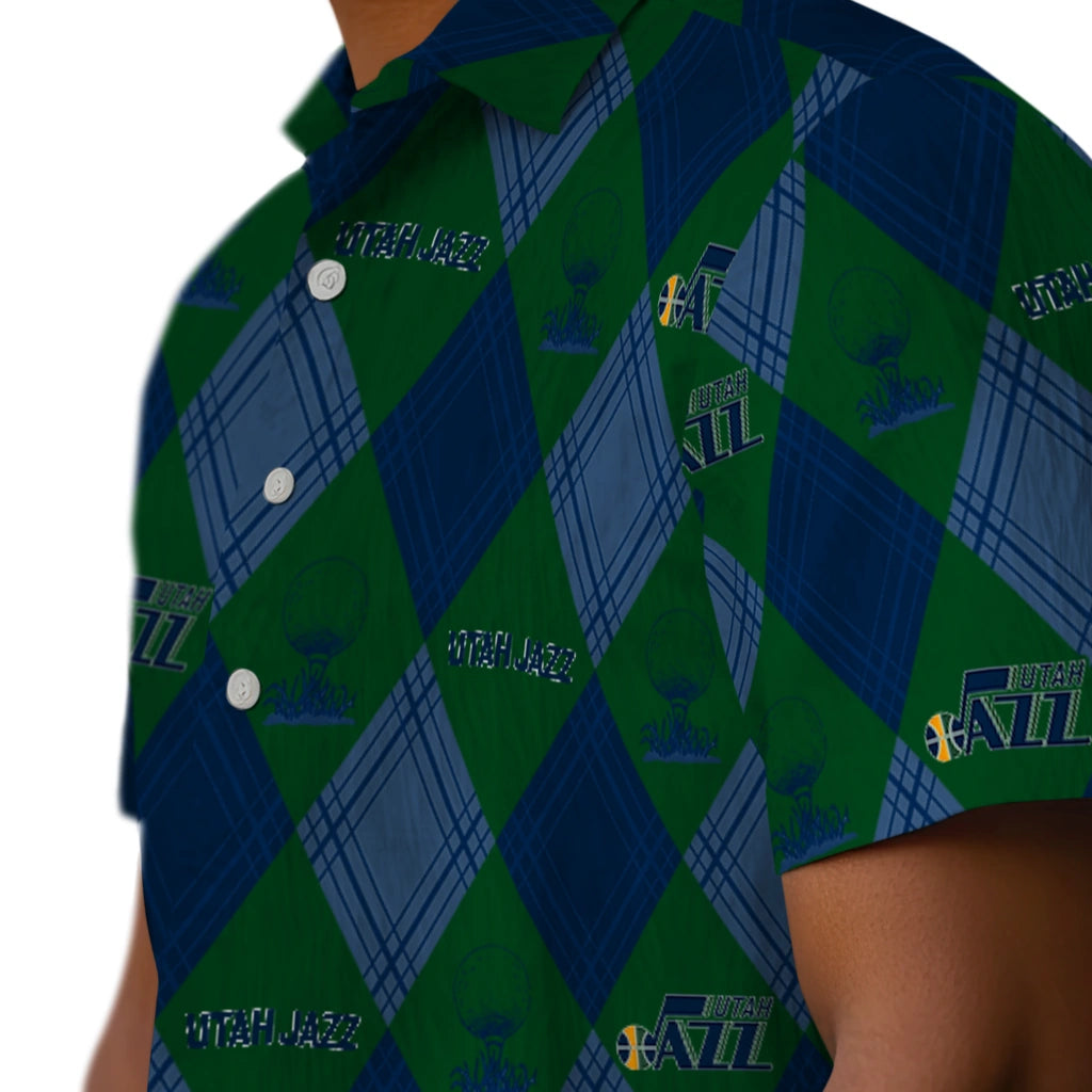 Utah Jazz Hawaiian Shirt - Golfing Plaid | Hula Hawaiian Shirts