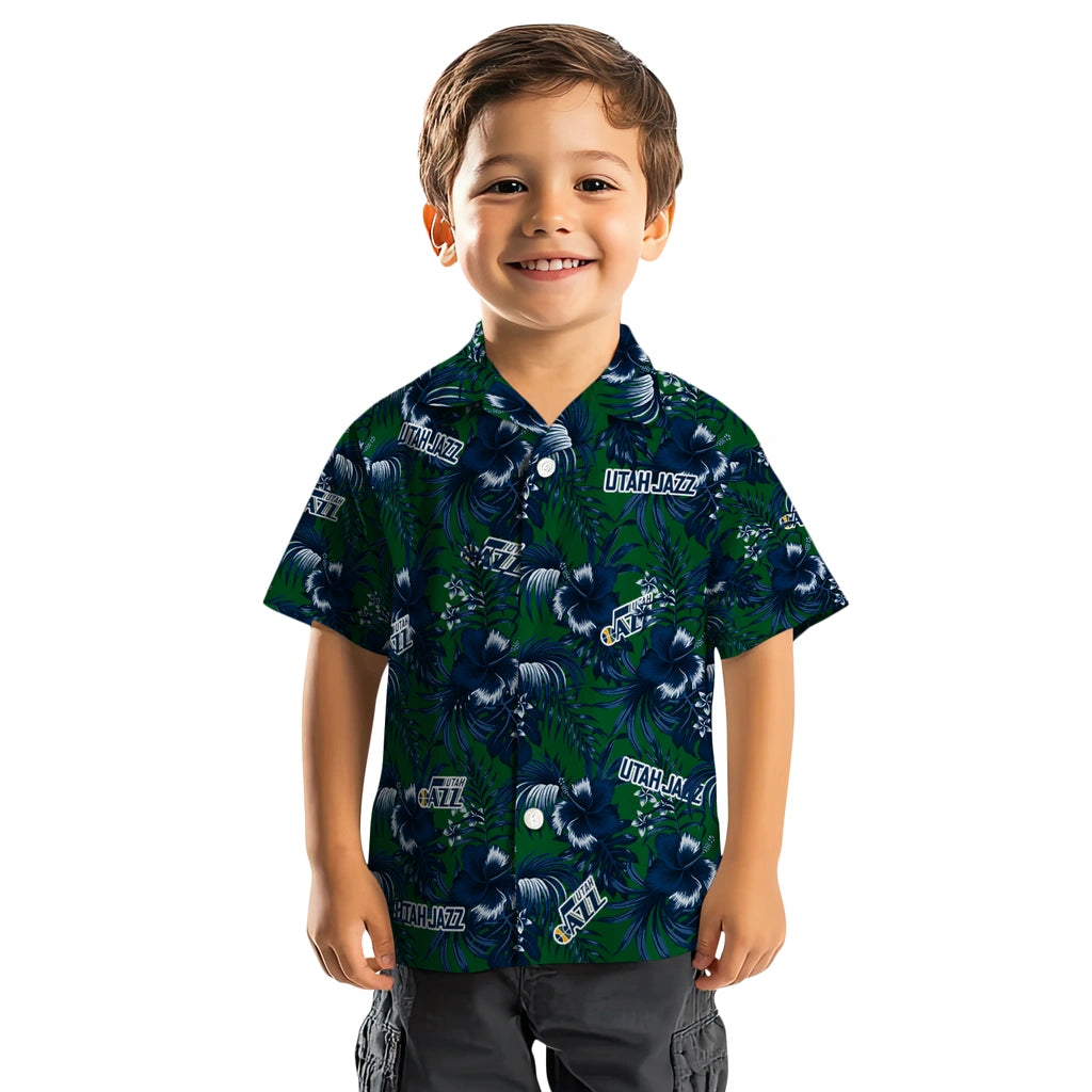 Utah Jazz Hawaiian Shirt - Hibiscus Exotic | Hula Hawaiian Shirts