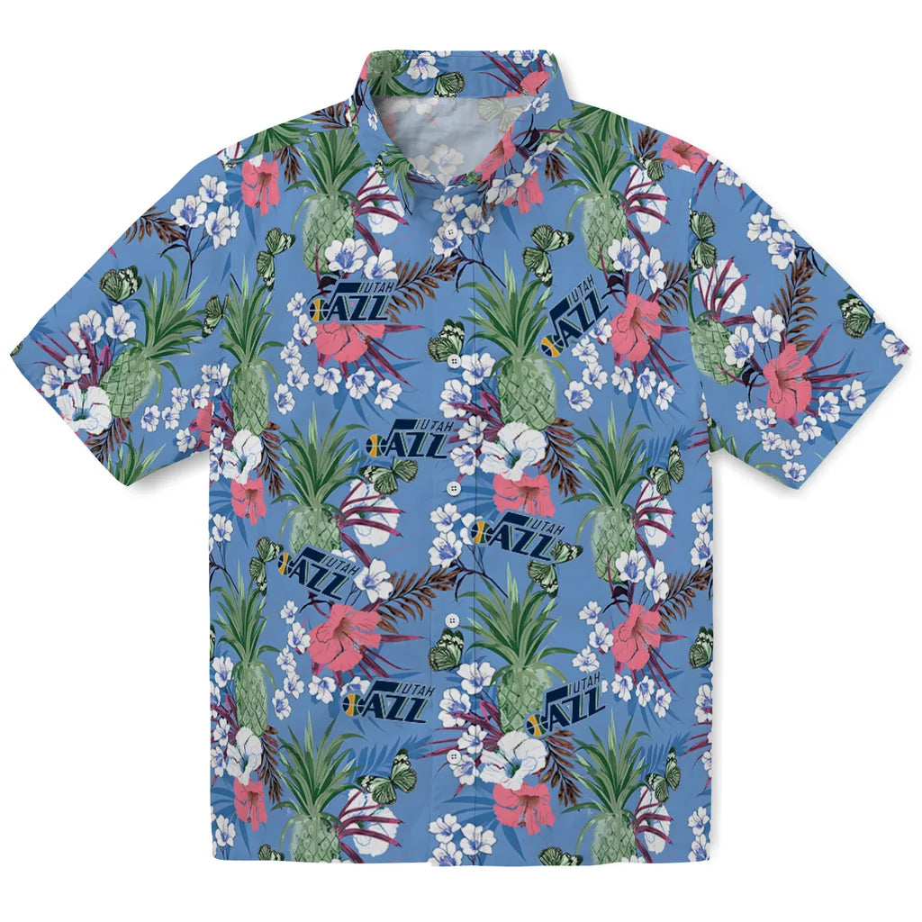 Utah Jazz Hawaiian Shirt - Pineapple Bouquet | Hula Hawaiian Shirts
