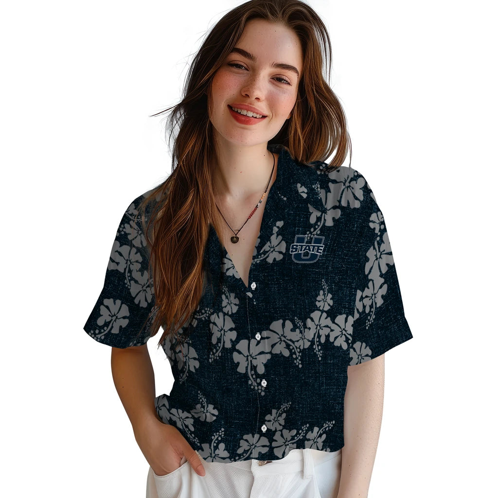 Utah State Aggies Hawaiian Shirt - 50th State Flower | Hula Hawaiian Shirts