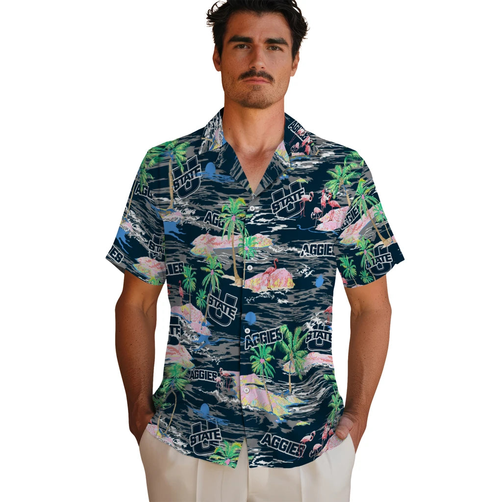 Utah State Aggies Hawaiian Shirt - Hawaii Island | Hula Hawaiian Shirts