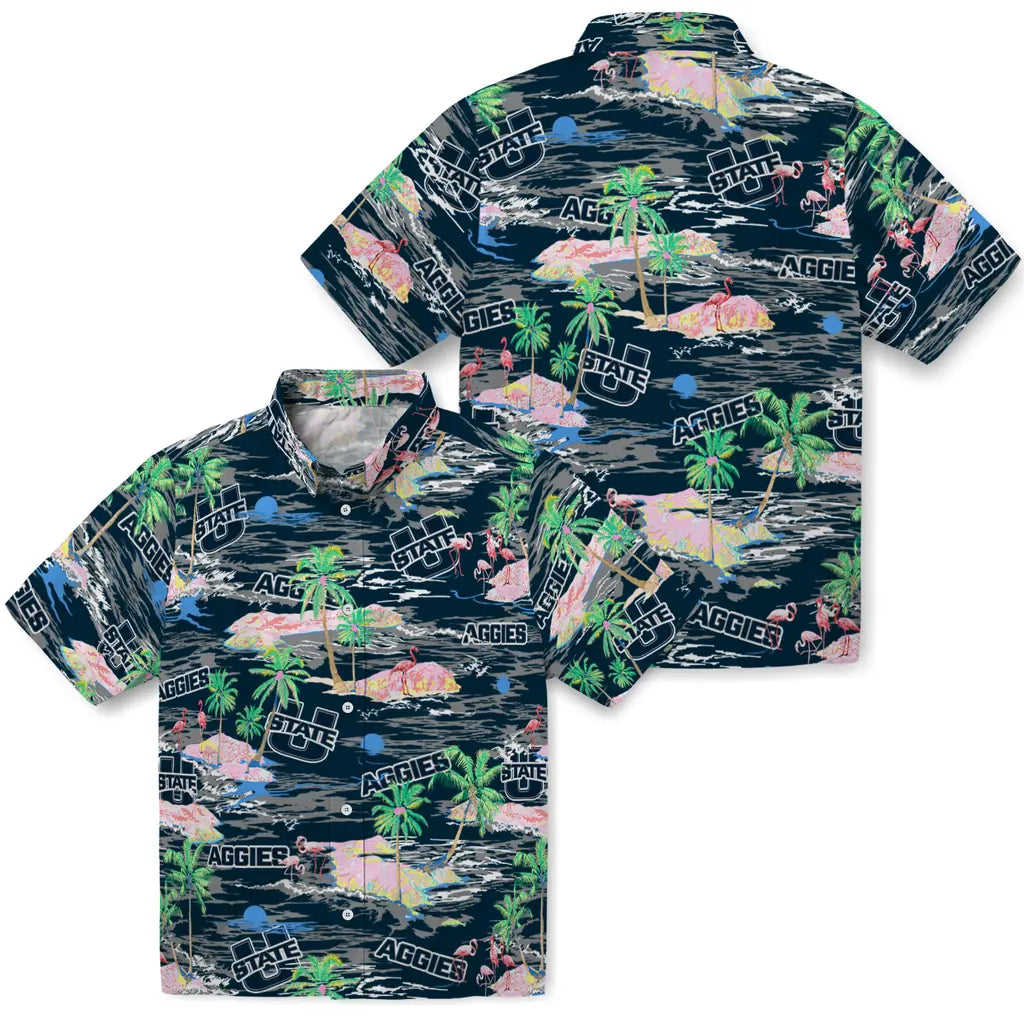 Utah State Aggies Hawaiian Shirt - Hawaii Island | Hula Hawaiian Shirts