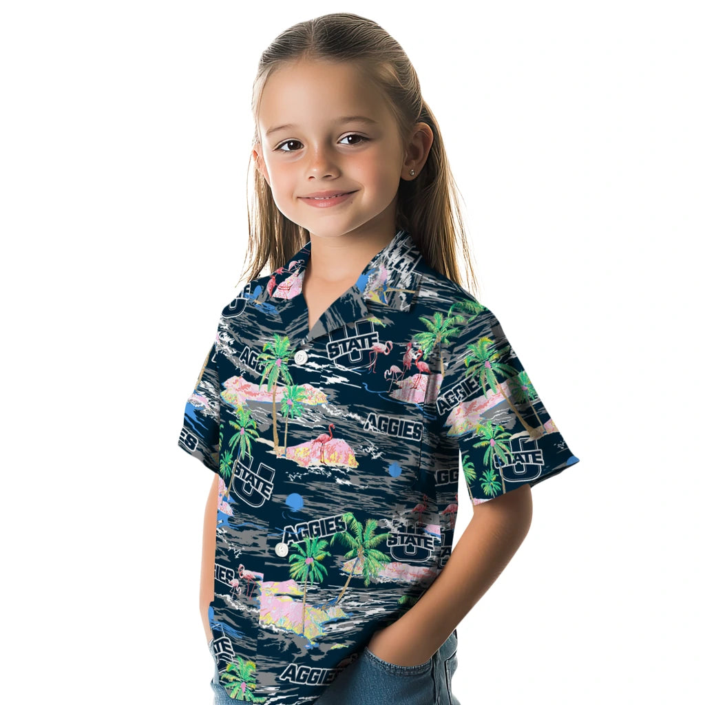 Utah State Aggies Hawaiian Shirt - Hawaii Island | Hula Hawaiian Shirts