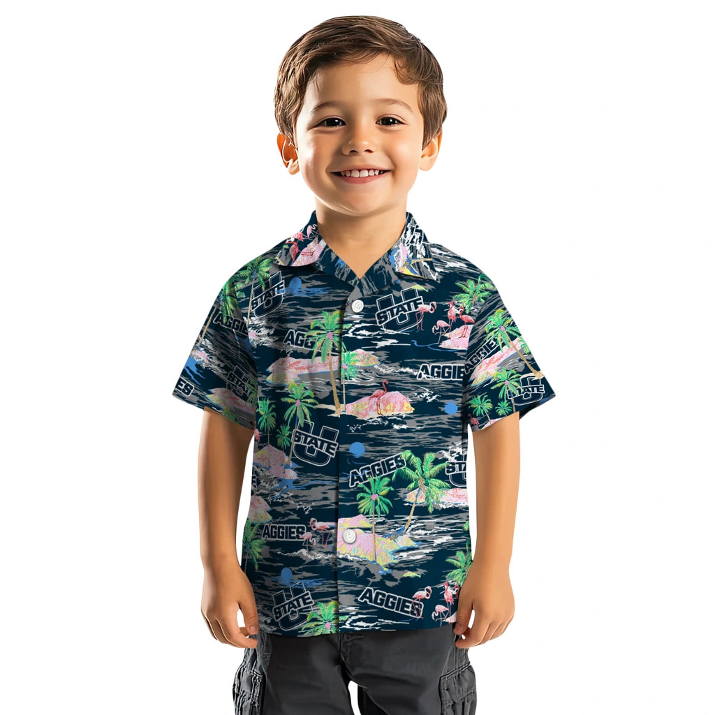 Utah State Aggies Hawaiian Shirt - Hawaii Island | Hula Hawaiian Shirts