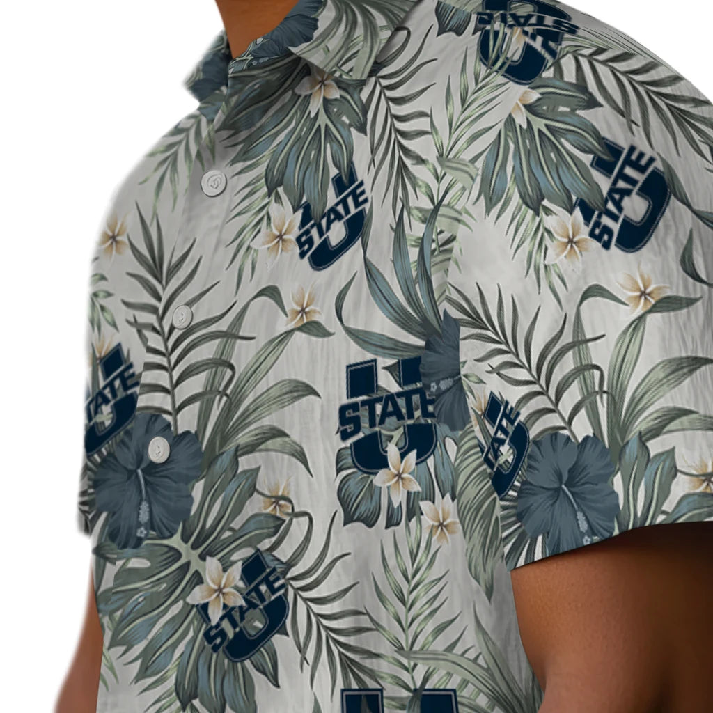 Utah State Aggies Hawaiian Shirt - Hibiscus Designs | Hula Hawaiian Shirts