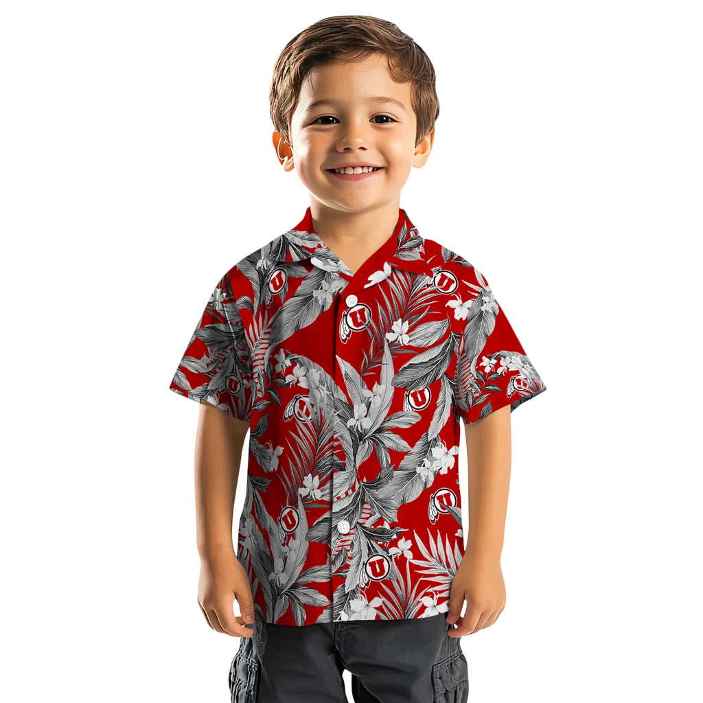 Utah Utes Hawaiian Shirt - Palm Leaves | Hula Hawaiian Shirts