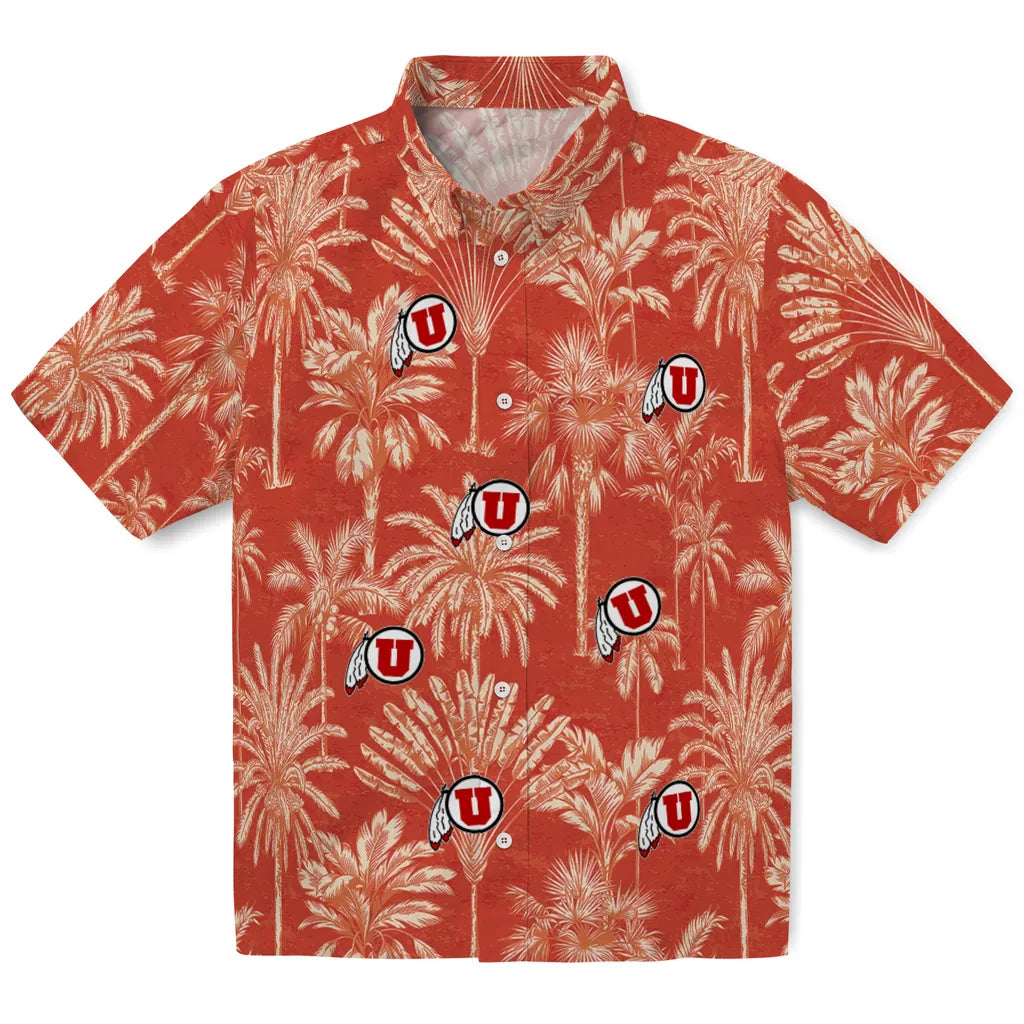 Utah Utes Hawaiian Shirt - Vintage Palm Tree | Hula Hawaiian Shirts