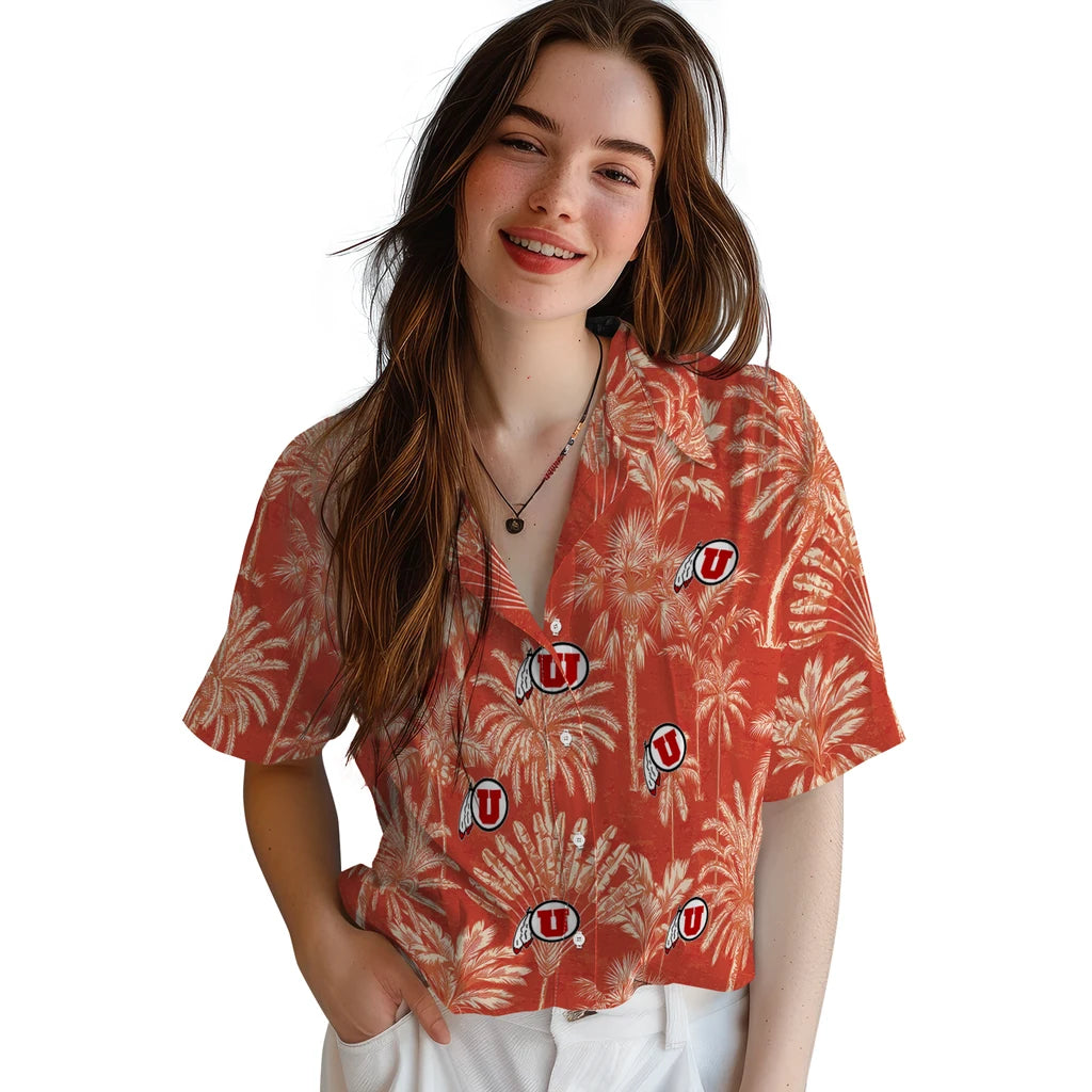 Utah Utes Hawaiian Shirt - Vintage Palm Tree | Hula Hawaiian Shirts