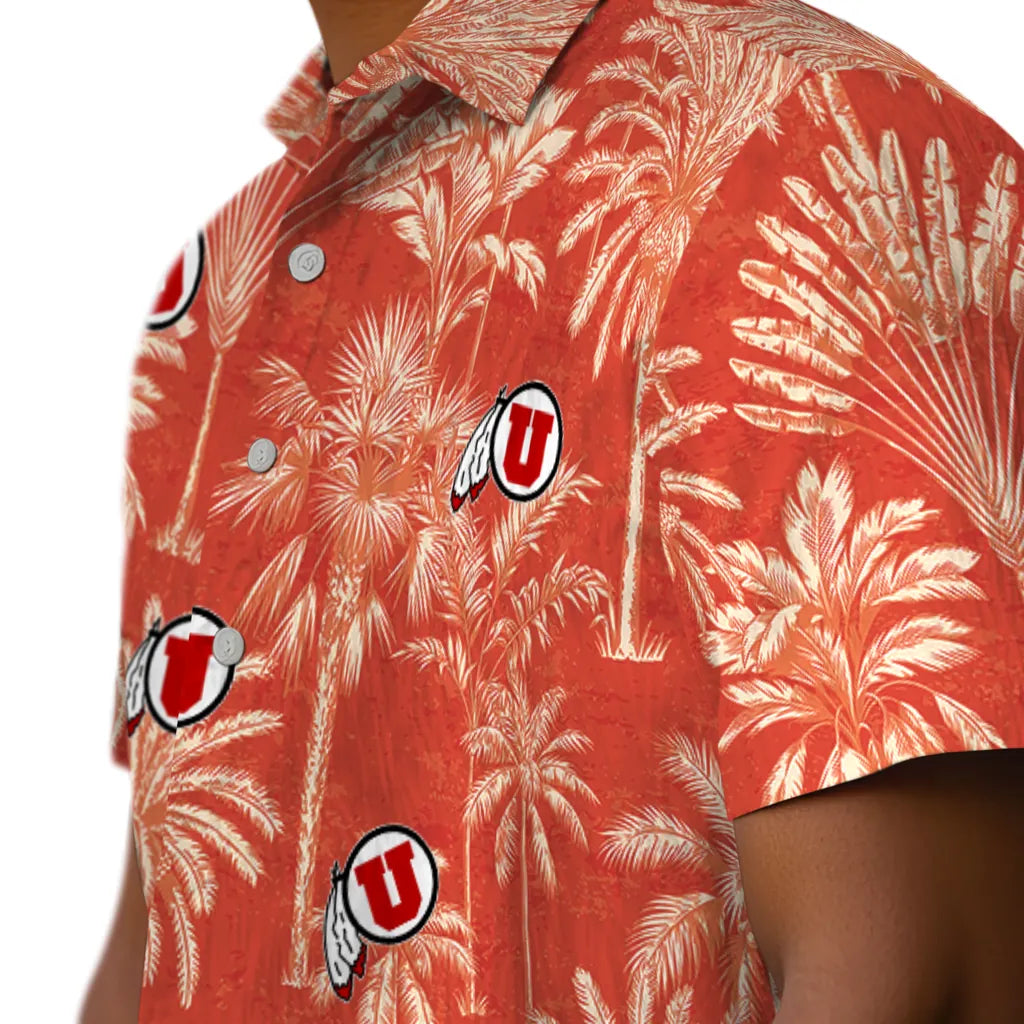 Utah Utes Hawaiian Shirt - Vintage Palm Tree | Hula Hawaiian Shirts