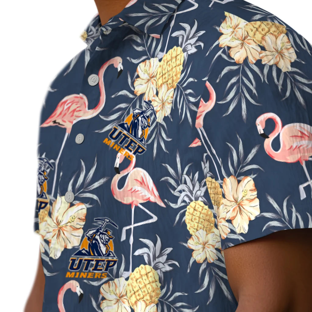 UTEP Miners Hawaiian Shirt - Flamingo Hibiscus | Hula Hawaiian Shirts