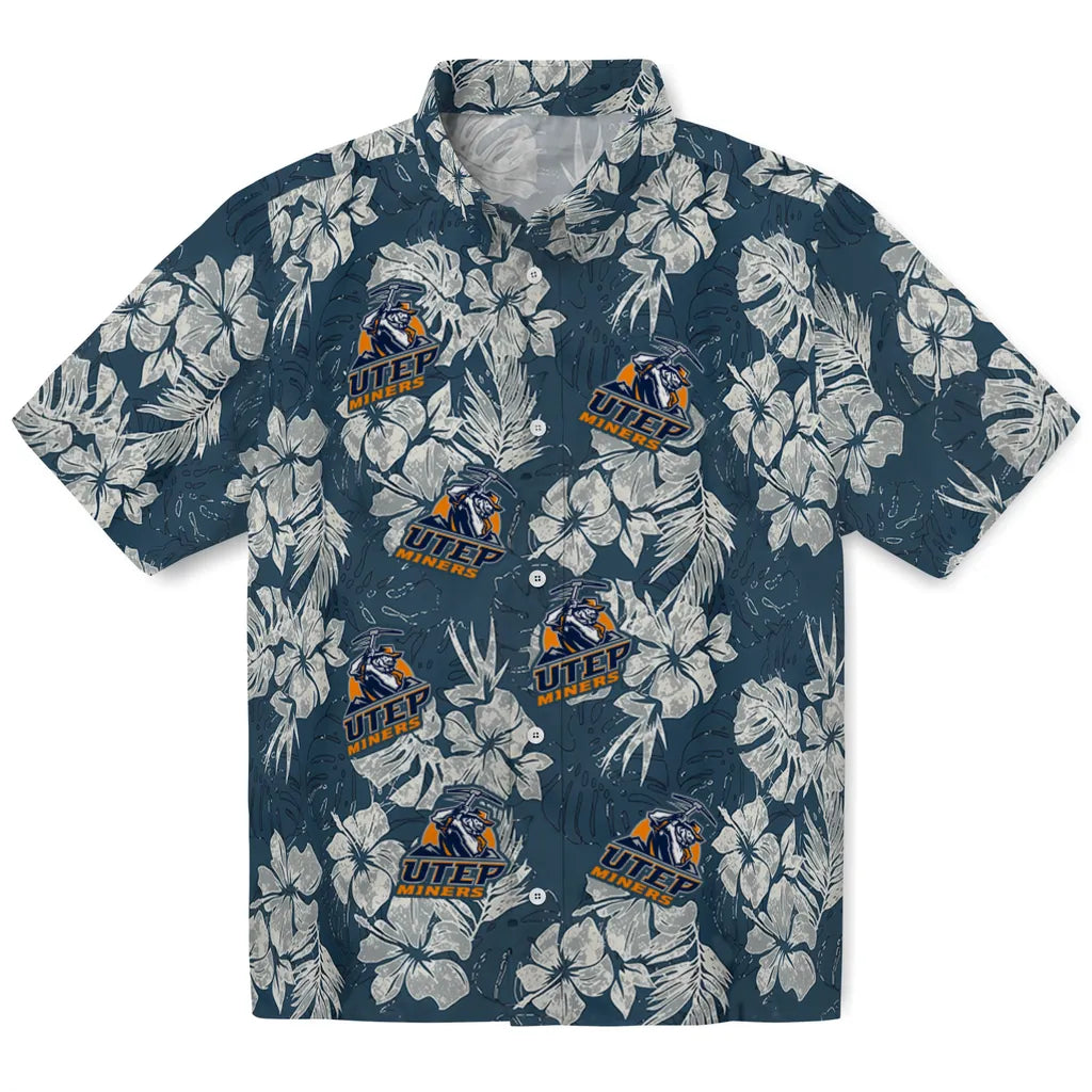 UTEP Miners Hawaiian Shirt - Hibiscus Flowers | Hula Hawaiian Shirts
