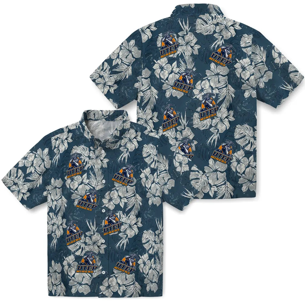 UTEP Miners Hawaiian Shirt - Hibiscus Flowers | Hula Hawaiian Shirts